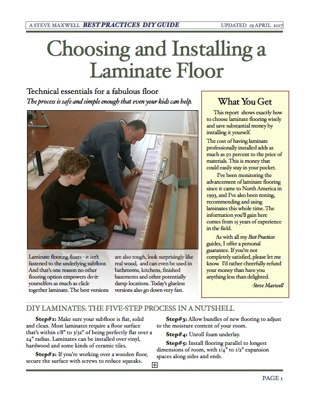 Laminate Installation Image