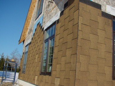 Asphalt Roof Shingles used as Siding