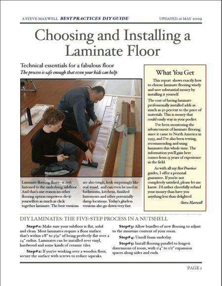 choosing and installing laminate wood flooring from steve maxwell