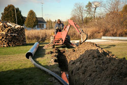 pex-flex district heating trench