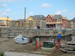 foundation poured new home