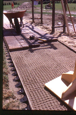 paver brick installation diy pathway