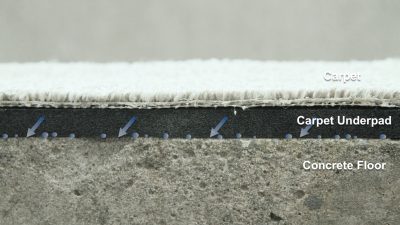 musty carpet condensation cross section