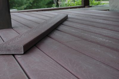 backyard deck staining trex