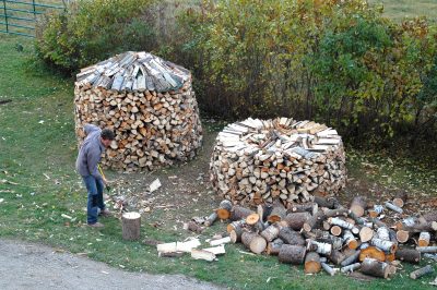 stacking firewood overview