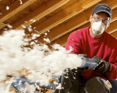 attic insulation blowing