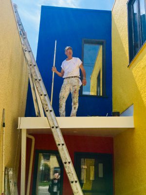 exterior paint paul ladder